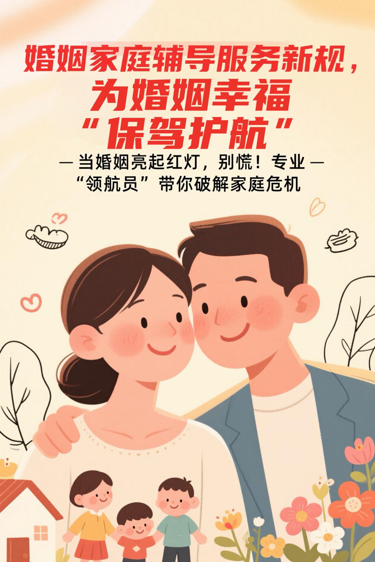 婚姻家庭辅导服务新规,为幸福婚姻 "保驾护航"!